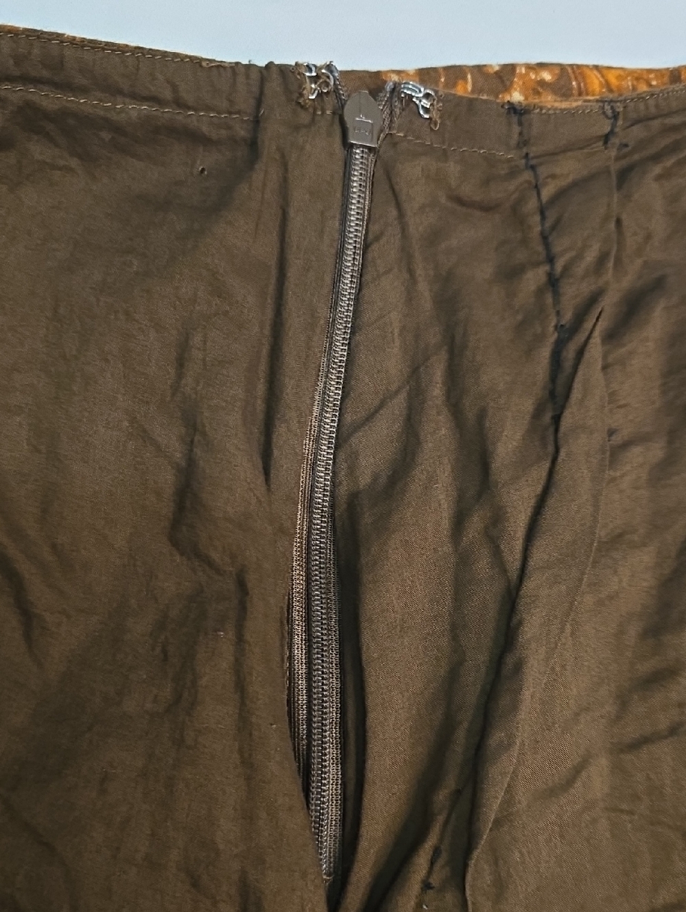 Liz Claiborne Villager Brown Orange Paisley Tiered Maxi Skirt Boho Peasant Indie - Picture 8 of 8